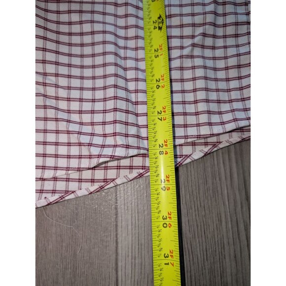 Eddie Bauer Mens Wrinkle Resistant Relaxed Fit Large Button-Down Shirt - Red & W - Picture 7 of 7